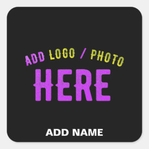 STIJLVOL MODERN ZWART GEVERIFIEERD BRANDED VIERKANTE STICKER