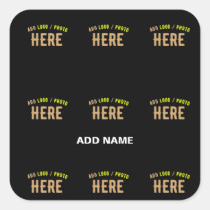 STIJLVOL MODERN ZWART GEVERIFIEERD BRANDED VIERKANTE STICKER