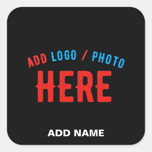 STIJLVOL MODERN ZWART GEVERIFIEERD BRANDED VIERKANTE STICKER (Voorkant)