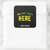 STIJLVOL MODERN  ZWART GEVERIFIEERD BRANDED VIERKANTE STICKER (Tas)