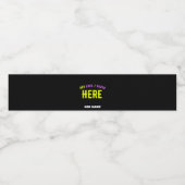 STIJLVOL MODERN  ZWART GEVERIFIEERD BRANDED WATERFLES ETIKET (Enkel label)