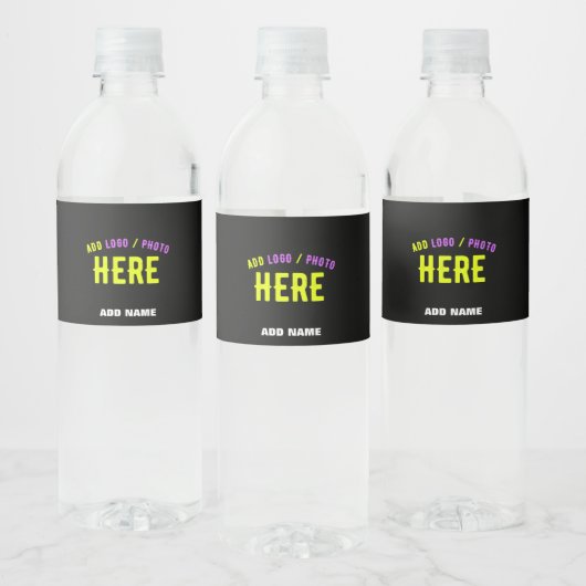 STIJLVOL MODERN  ZWART GEVERIFIEERD BRANDED WATERFLES ETIKET (Flessen)
