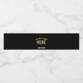 STIJLVOL MODERN ZWART GEVERIFIEERD BRANDED WATERFLES ETIKET (Enkel label)