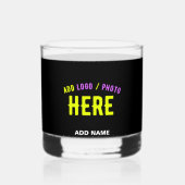 STIJLVOL MODERN  ZWART GEVERIFIEERD BRANDED WHISKY GLAS (Achterkant)