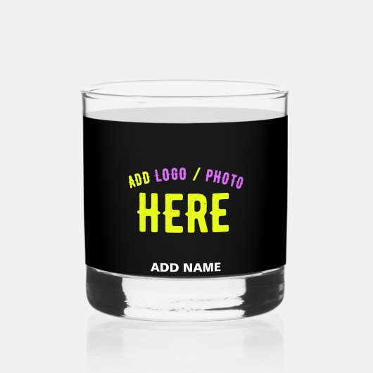 STIJLVOL MODERN  ZWART GEVERIFIEERD BRANDED WHISKY GLAS (Achterkant)