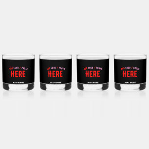 STIJLVOL MODERN ZWART GEVERIFIEERD BRANDED WHISKY GLAS