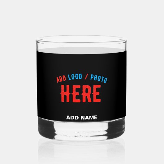 STIJLVOL MODERN  ZWART GEVERIFIEERD BRANDED WHISKY GLAS (Achterkant)