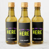 STIJLVOL MODERN  ZWART GEVERIFIEERD BRANDED WIJN ETIKET (Flessen)