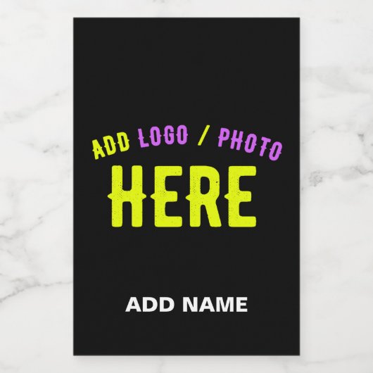 STIJLVOL MODERN  ZWART GEVERIFIEERD BRANDED WIJN ETIKET (Enkel label)