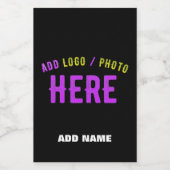 STIJLVOL MODERN  ZWART GEVERIFIEERD BRANDED WIJN ETIKET (Enkel label)