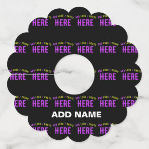 STIJLVOL MODERN  ZWART GEVERIFIEERD BRANDED WIJNGLASLABEL