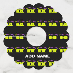 STIJLVOL MODERN  ZWART GEVERIFIEERD BRANDED WIJNGLASLABEL