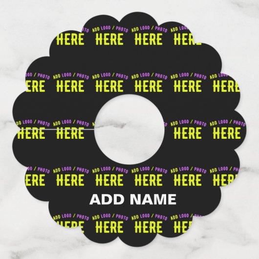 STIJLVOL MODERN ZWART GEVERIFIEERD BRANDED WIJNGLASLABEL (Voorkant)