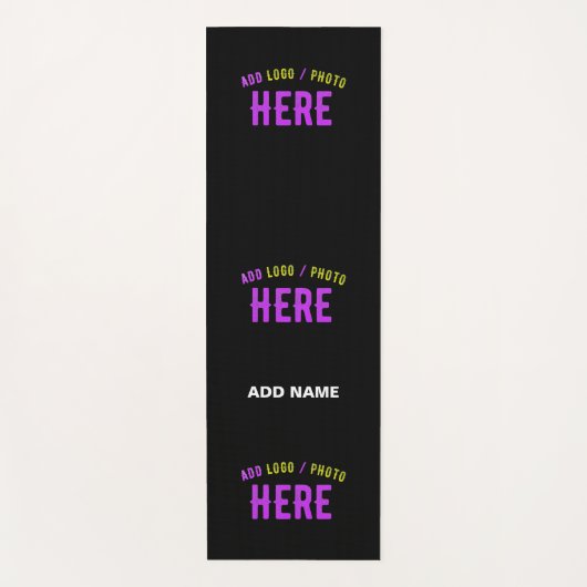 STIJLVOL MODERN ZWART GEVERIFIEERD BRANDED YOGAMAT (Voorkant)