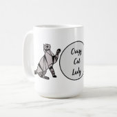 Stijlvol modern zwart, grafisch station en script koffiemok (Voorkant links)