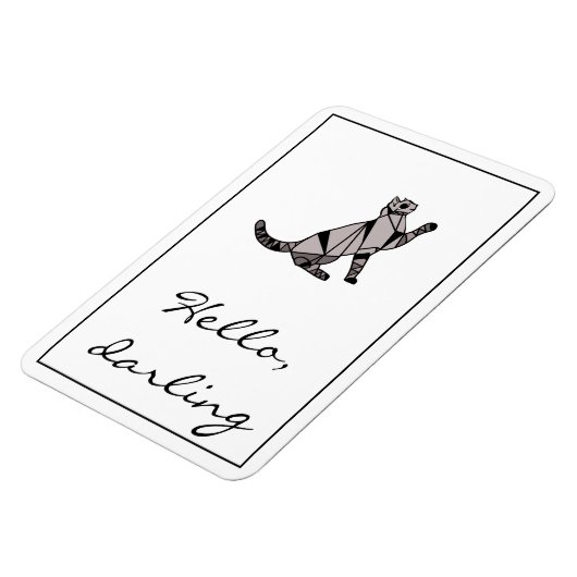 Stijlvol modern zwart, grafisch station en script magneet (Linkerzijde)