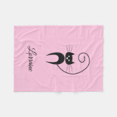 Stijlvol, modern, zwart, met een driekleurig staar fleece deken (Voorkant (Horizontaal))