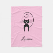 Stijlvol, modern, zwart, met een driekleurig staar fleece deken (Voorkant)