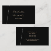 Stijlvol, modern, zwart, professioneel design visitekaartje (Voorkant / Achterkant)