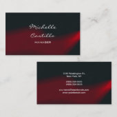 Stijlvol, modern zwart rood met professioneel desi visitekaartje (Voorkant / Achterkant)