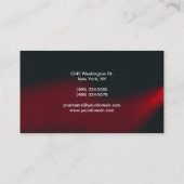 Stijlvol, modern zwart rood met professioneel desi visitekaartje (Achterkant)