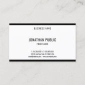 Stijlvol Modern Zwart Wit Minimalistisch Trendy Ch Visitekaartje (Achterkant)