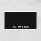 Stijlvol Modern Zwart Wit Minimalistisch Trendy Ch Visitekaartje (Voorkant)