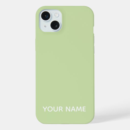 STIJLVOL MODERNE Aangepaste NAAM SAGE KLEUR iPhone Hoesje (Achterkant)