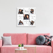 Stijlvol MOM Persoonlijk Monogram 5 Foto Collage Canvas Afdruk (Insitu (Woonkamer))