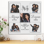 Stijlvol MOM Persoonlijk Monogram 5 Foto Collage Imitatie Canvas Print<br><div class="desc">Verrassend mam deze moederdag met een gepersonaliseerd 5 foto-uniek moedergedicht en monogram kamercanvas. "Altijd mijn moeder, voor altijd mijn vriend" Personaliseer deze mama foto's, berichten en namen.. Bezoek ons collectie voor de beste mama moederdag en persoonlijke mam cadeaus. COPYRIGHT © 2022 Judy Burrows, Black Dog Art - Alle rechten voorbehouden....</div>