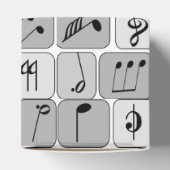 Stijlvol monochrome geometrische Muzieknoten Bedankdoosjes (Bovenkant)