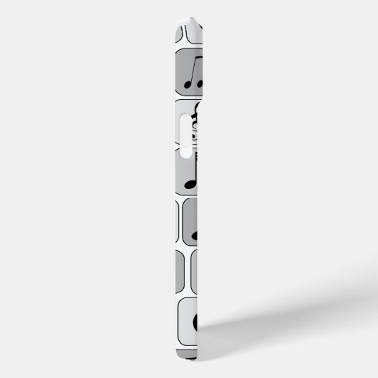 Stijlvol monochrome geometrische Muzieknoten Case-Mate iPhone Case (Achterkant / Rechts)