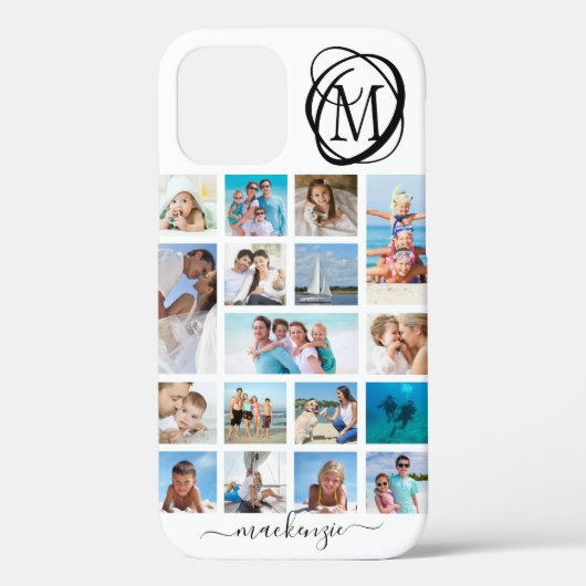 Stijlvol Monogram 17 Naam van het Manuscript van h Case-Mate iPhone Case (Achterkant)
