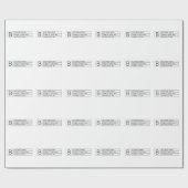 Stijlvol monogram & bedrijfsnaam (of andere tekst) cadeaupapier (Vlak)