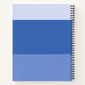 Stijlvol Monogram Blauwe Schaduwen Bloem Notitieboek (Achterkant)