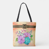 STIJLVOL MONOGRAM BLOEMIG TOTE BAG (Achterkant)