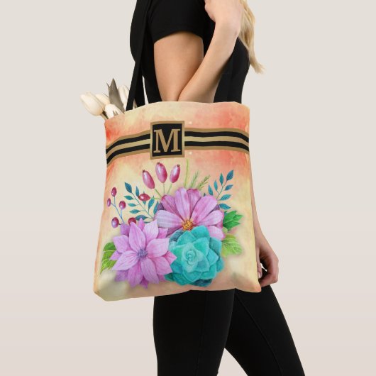 STIJLVOL MONOGRAM BLOEMIG TOTE BAG (Dichtbij)