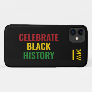 Stijlvol monogram CELEBRATE BLACK HISTORY Case-Mate iPhone Case