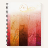 Stijlvol Monogram Colorblock Iridescent Notitieboe Notitieboek (Voorkant)