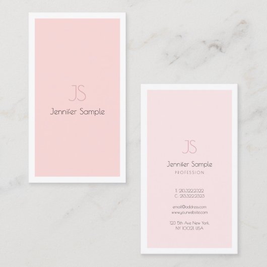 Stijlvol Monogram design minimalistisch vlakbij lu Visitekaartje (Voorkant / Achterkant)