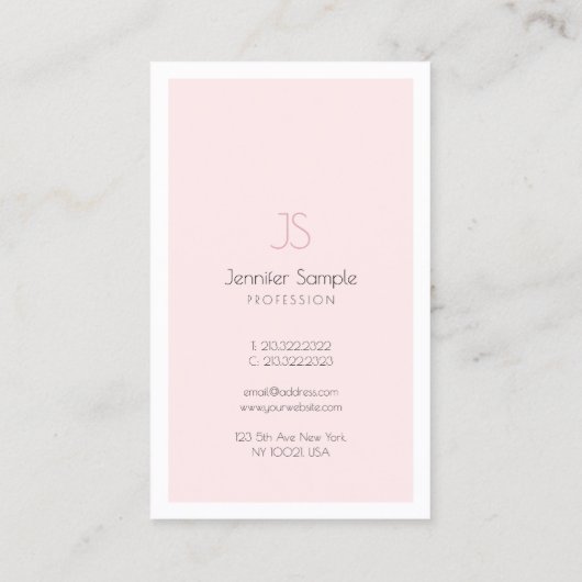 Stijlvol monogram design stijlvol, stijlvol design visitekaartje (Achterkant)