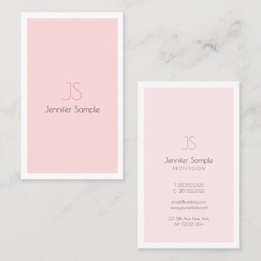 Stijlvol monogram design stijlvol, stijlvol design visitekaartje (Voorkant / Achterkant)