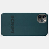 Stijlvol monogram donkergroen script Case-Mate iPhone case (Achterkant (horizontaal))