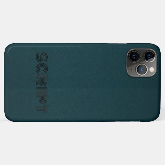 Stijlvol monogram donkergroen script Case-Mate iPhone case (Achterkant (horizontaal))