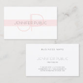 Stijlvol monogram Eenvoudig design, luxe modern Visitekaartje (Voorkant / Achterkant)