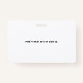 Stijlvol monogram en bedrijfsnaam (of andere tekst badge (Achterkant)