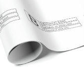 Stijlvol monogram en bedrijfsnaam (of andere tekst cadeaupapier (Rol Hoek)