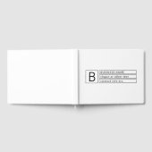 Stijlvol monogram en bedrijfsnaam (of andere tekst gastenboek (Volledig)