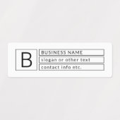 Stijlvol monogram en bedrijfsnaam (of andere tekst labels (Design 1)