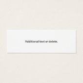 Stijlvol monogram en bedrijfsnaam (of andere tekst mini visitekaartjes (Achterkant)